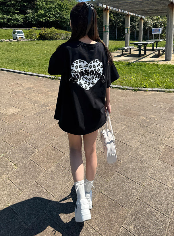 .🇯🇵 GRL/豹紋心形Tee
