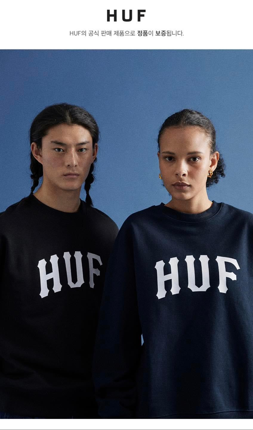 ★HUF★ARCH LOGO CREWNECK★送料・関税込★ユニセックス HUF-X-BRONZE-