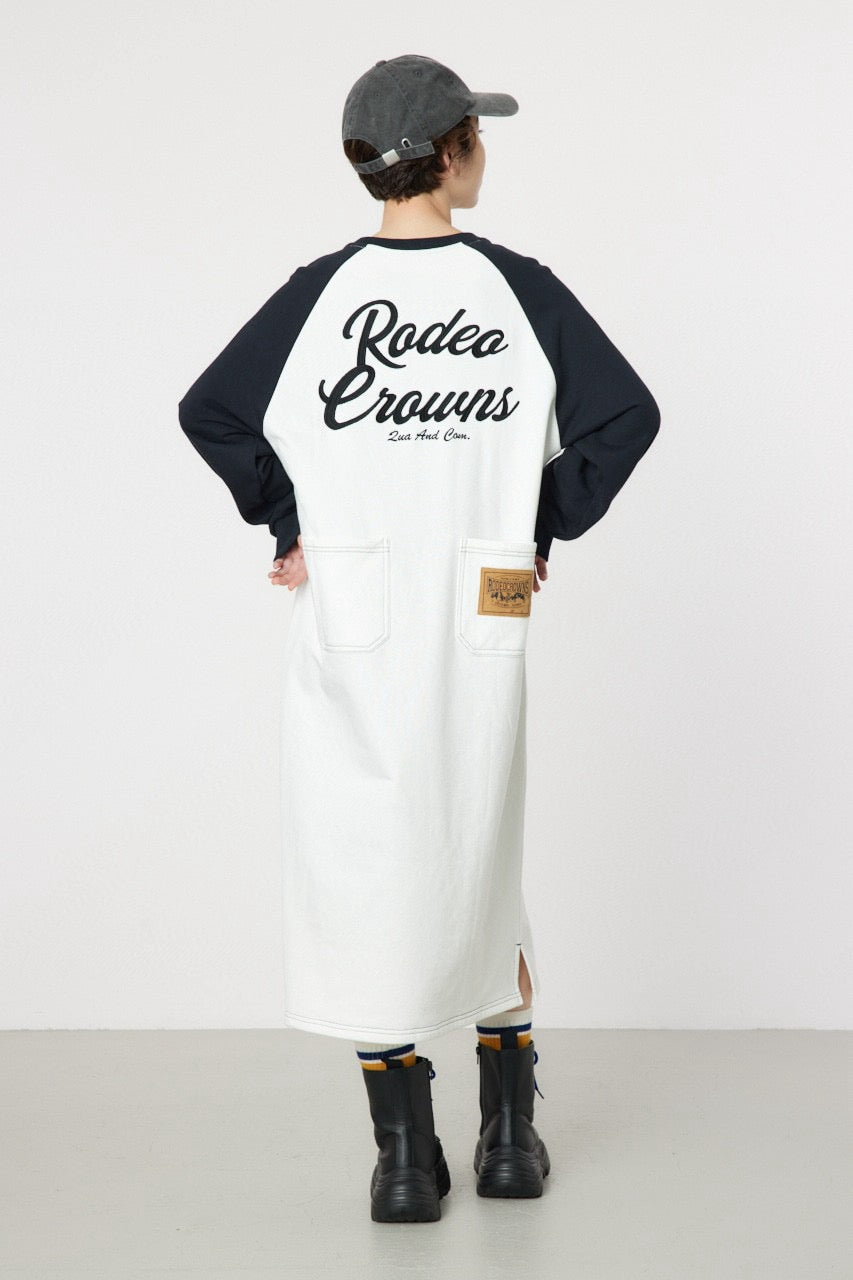 . 🇯🇵 RODEO ©ROWNS 拼色車線背刺繍連身裙
