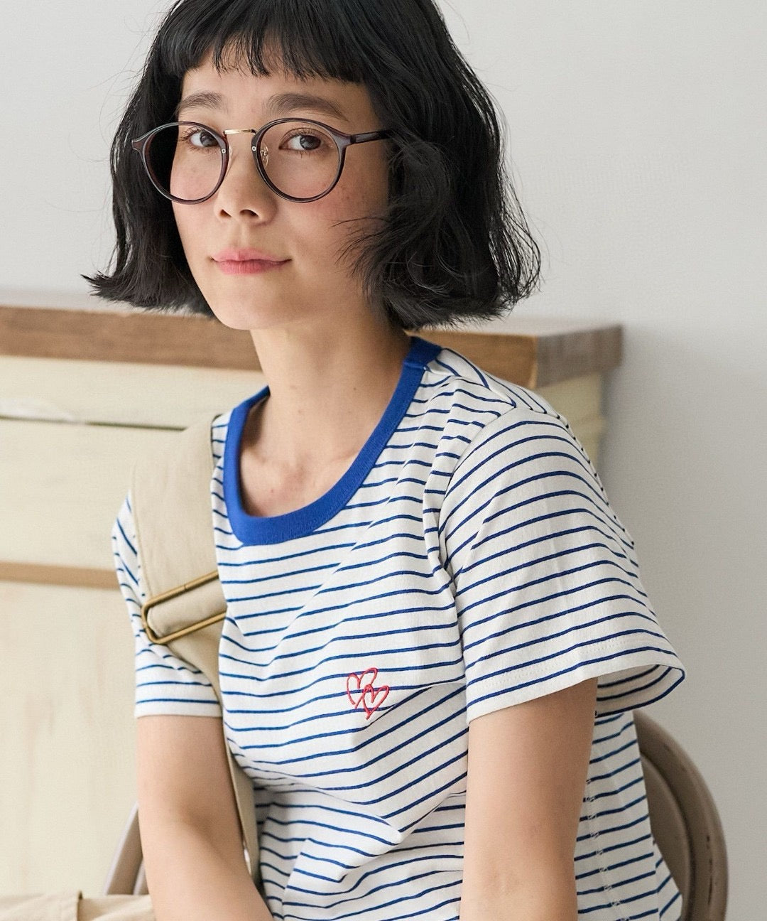 🇯🇵 FREAK'S STORE / 心心刺繍 Tシャツ