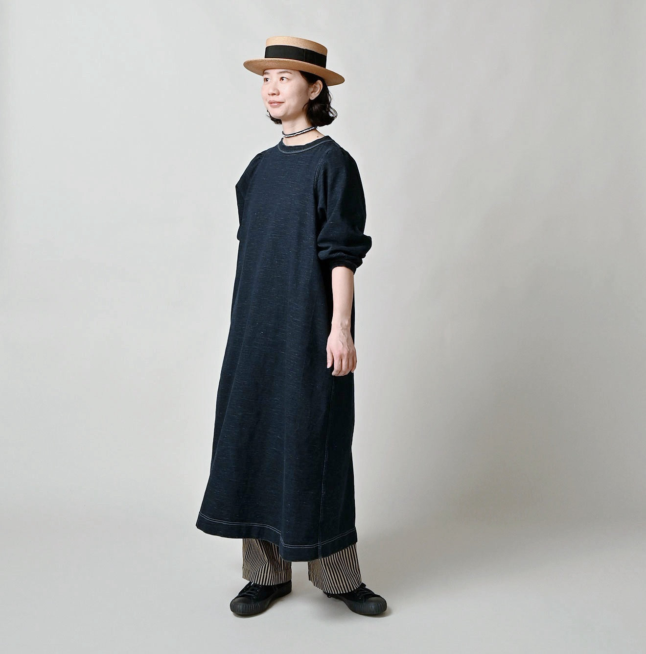 . 🇯🇵Indigo Demin Long Dress 《6分袖》