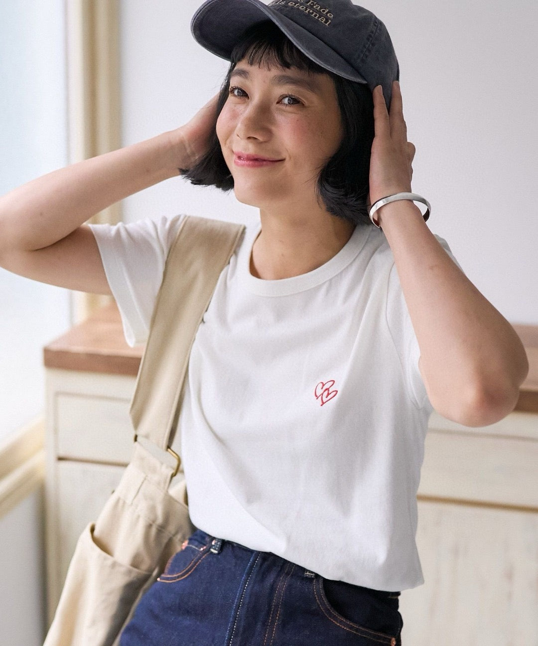🇯🇵 FREAK'S STORE / 心心刺繍 Tシャツ