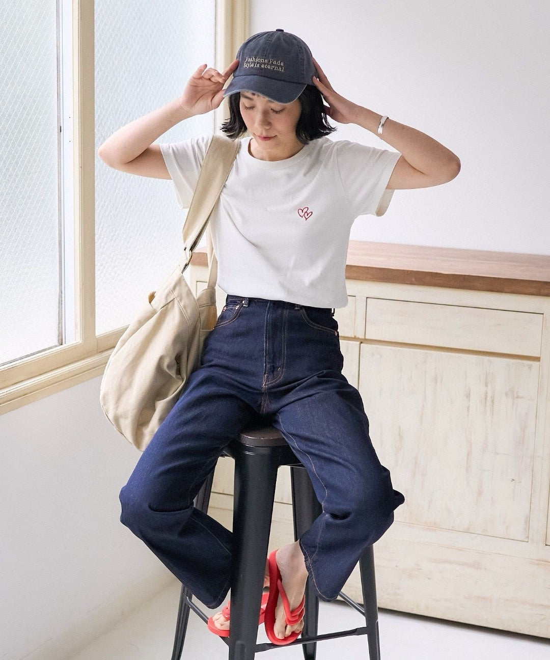 🇯🇵 FREAK'S STORE / 心心刺繍 Tシャツ