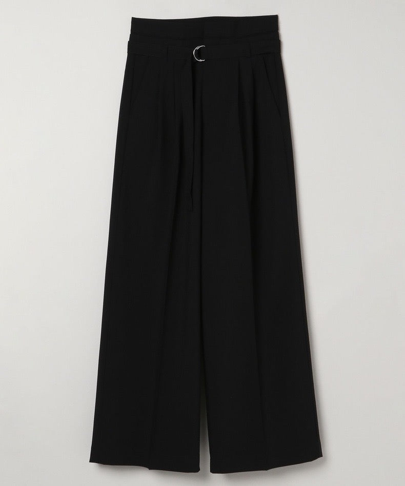 🇯🇵JEANASiS【W waist belt tuck wide pants 】