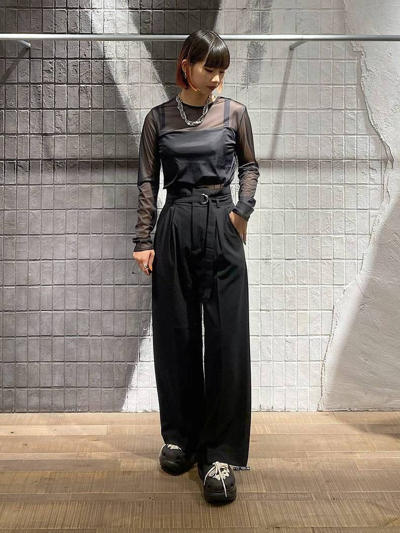 🇯🇵JEANASiS【W waist belt tuck wide pants 】
