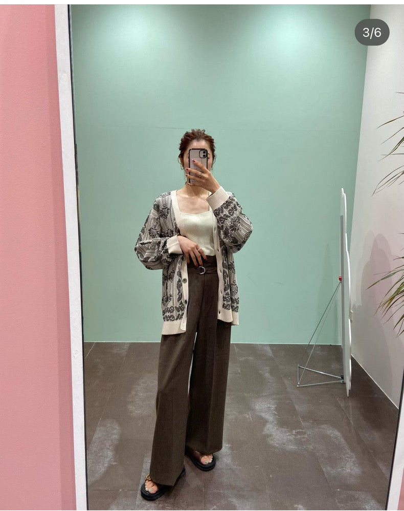 🇯🇵JEANASiS【W waist belt tuck wide pants 】