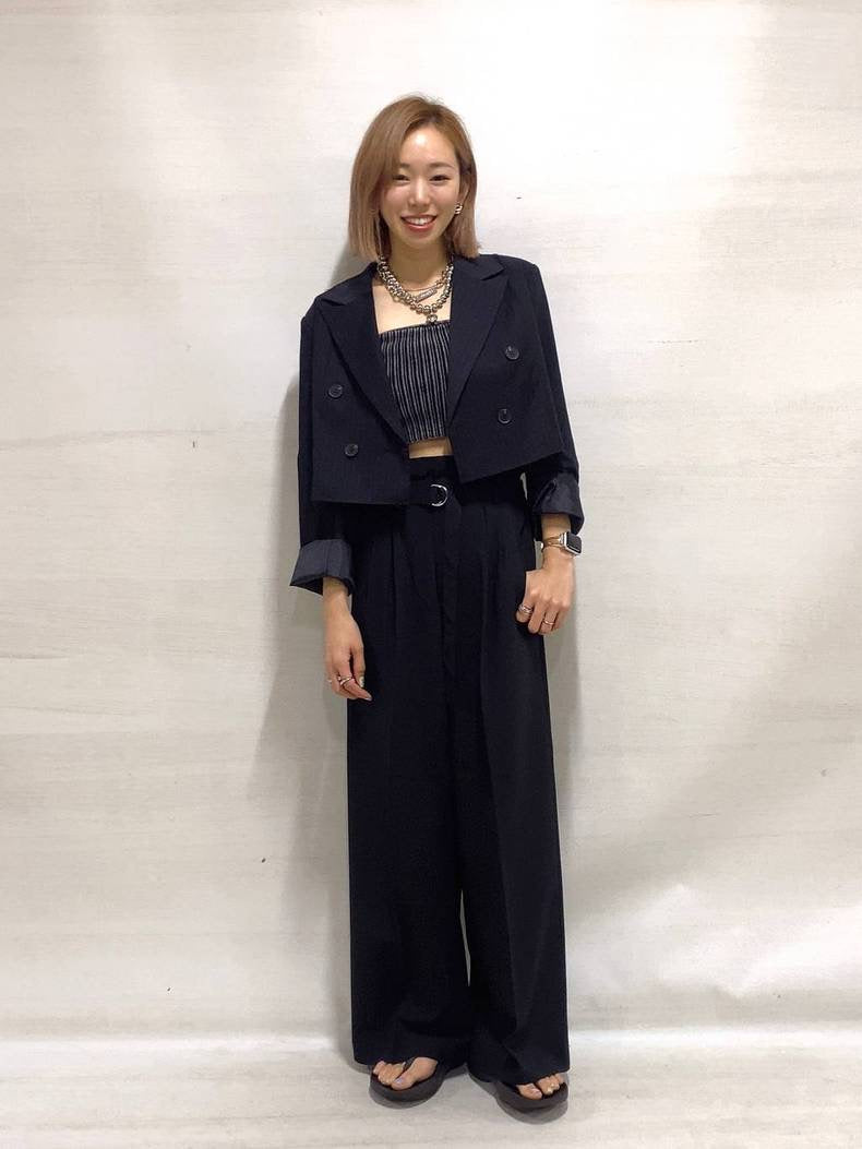 🇯🇵JEANASiS【W waist belt tuck wide pants 】