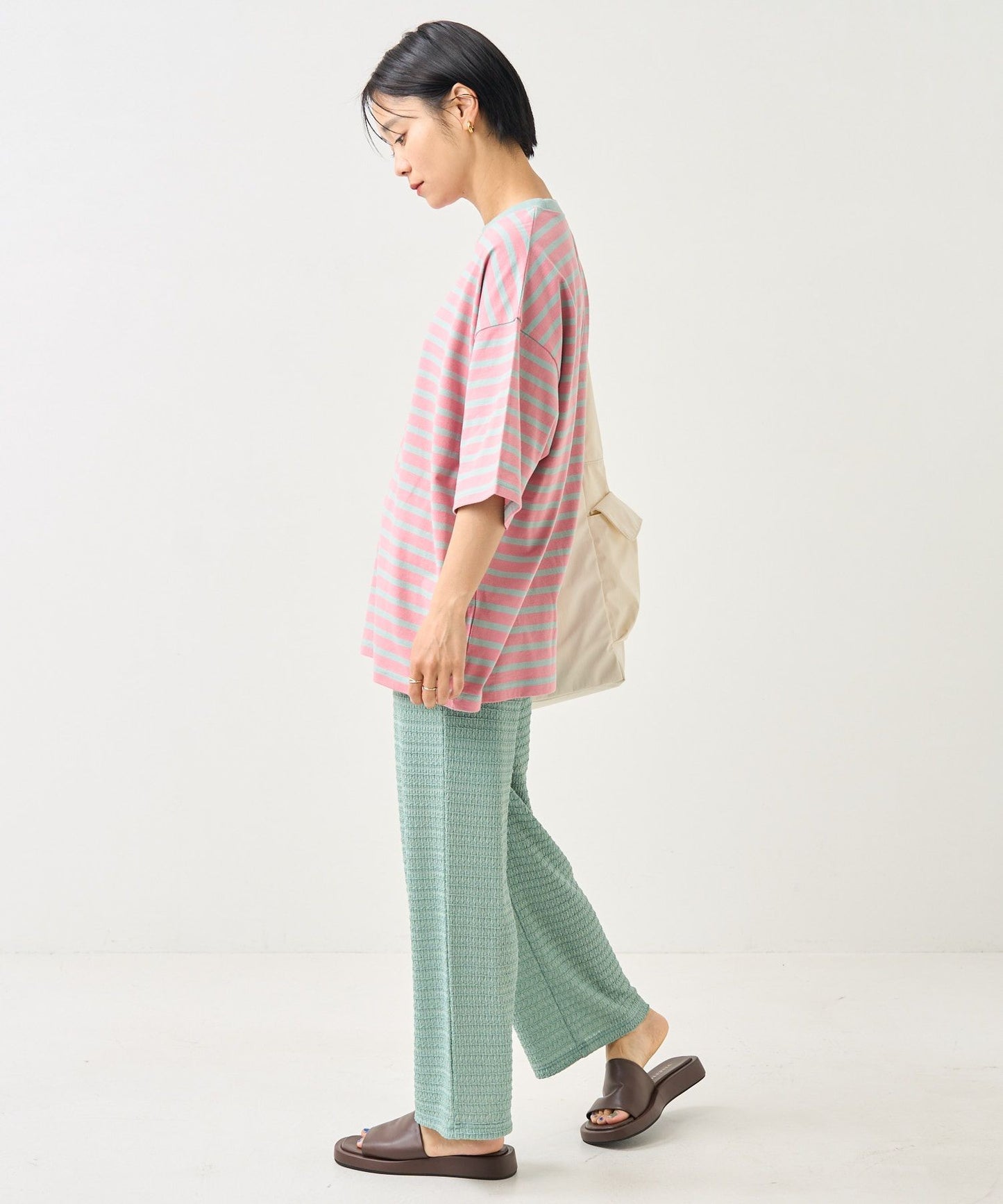 🇯🇵 FREAK'S STORE / Border BIG short-sleeved T-shirt