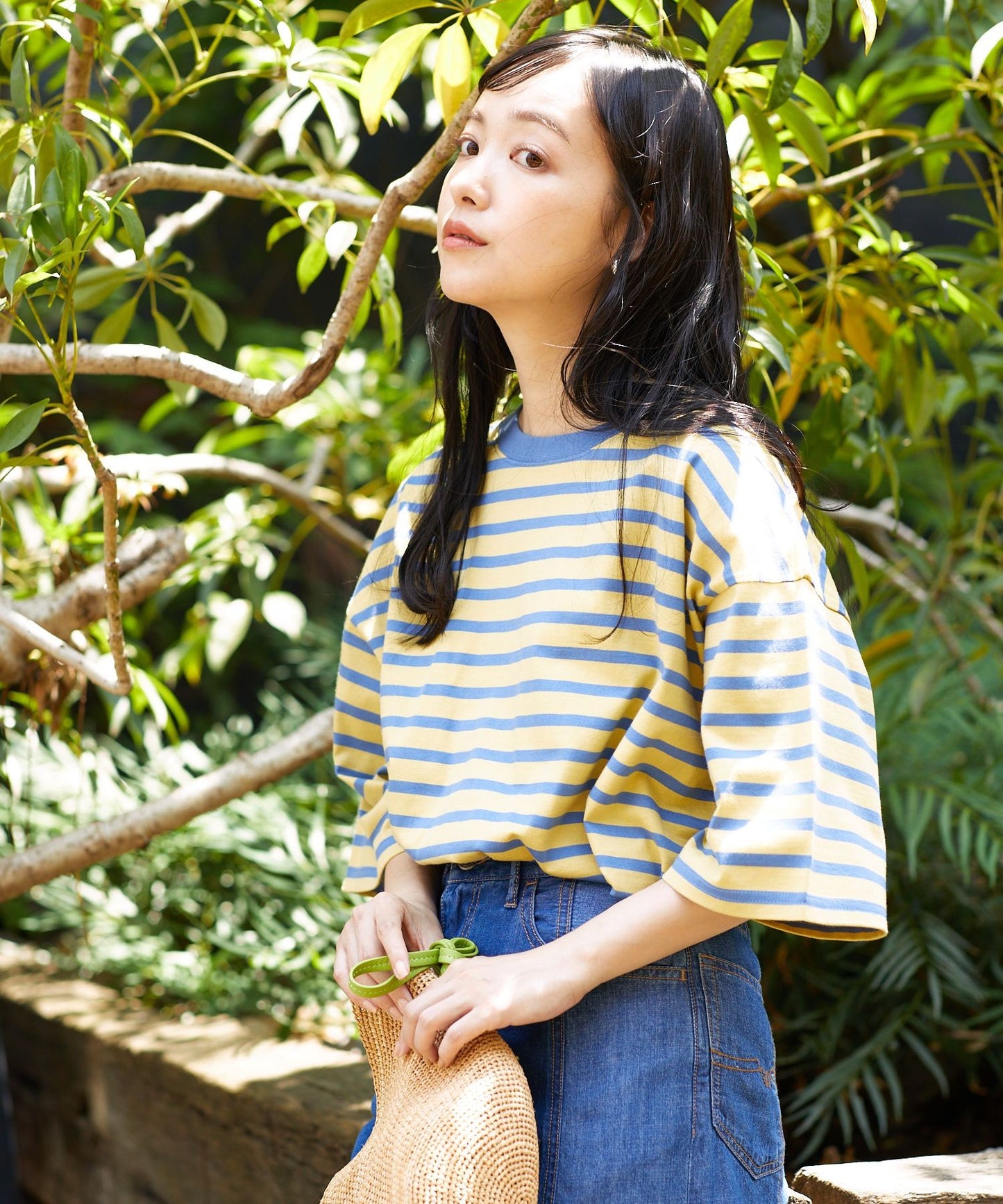 🇯🇵 FREAK'S STORE / Border BIG short-sleeved T-shirt