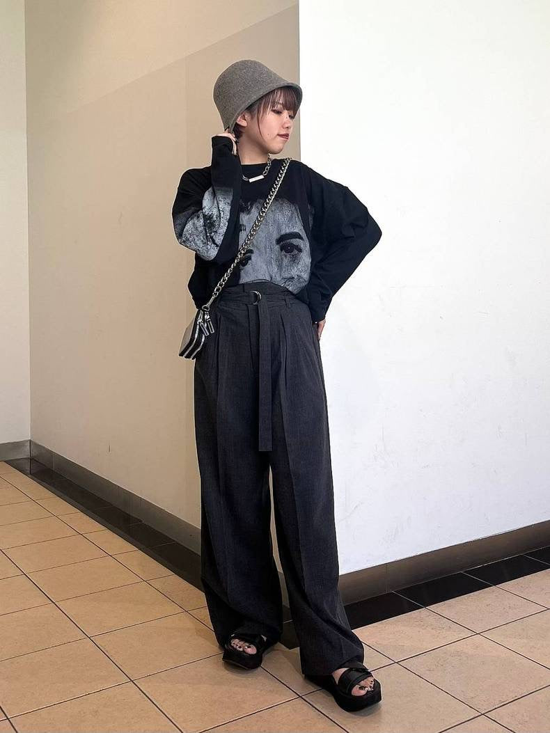 🇯🇵JEANASiS【W waist belt tuck wide pants 】