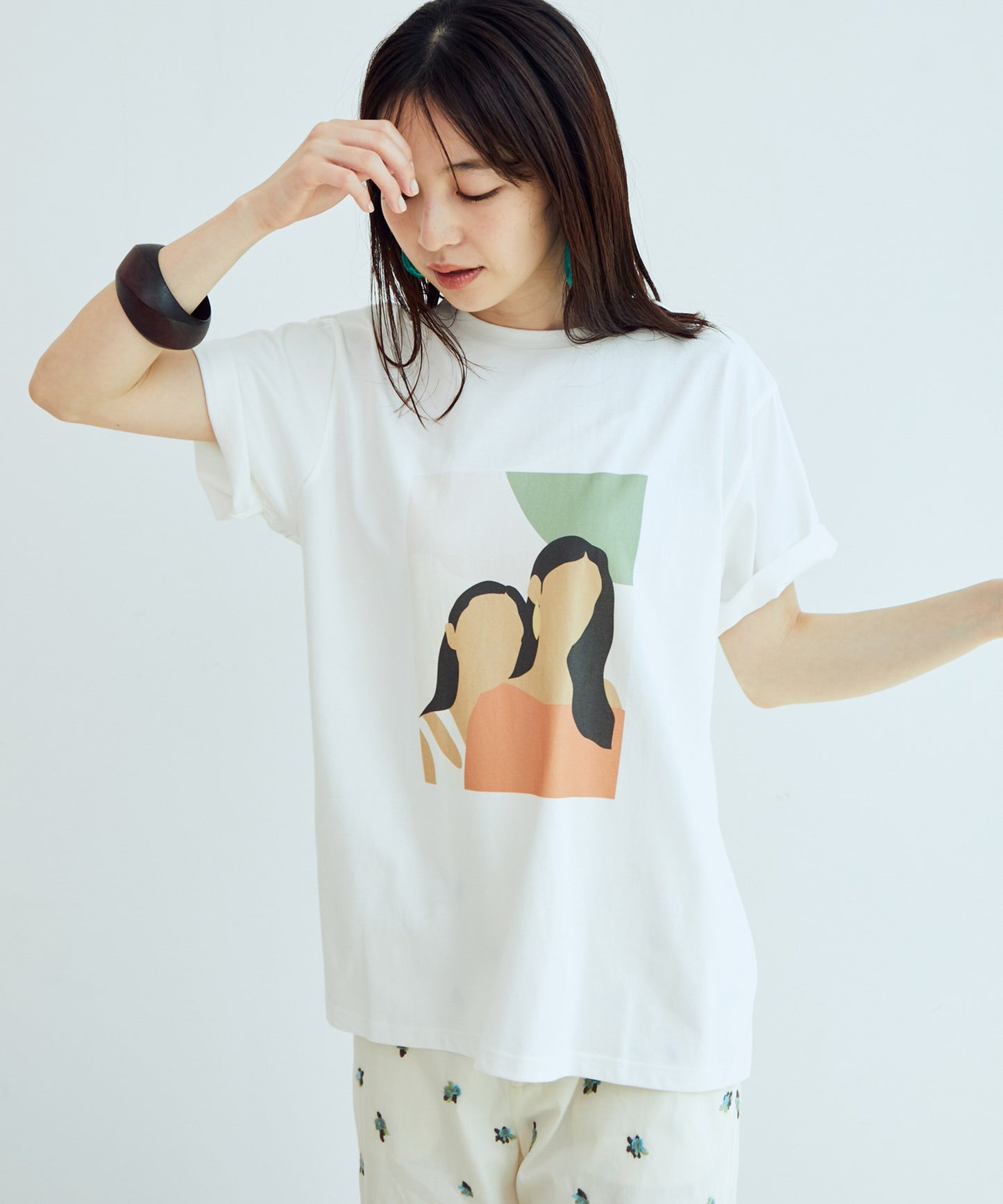 VIS / 有機棉混紡印花 TEE