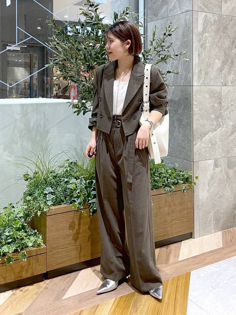 🇯🇵JEANASiS【W waist belt tuck wide pants 】