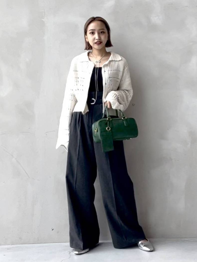 🇯🇵JEANASiS【W waist belt tuck wide pants 】