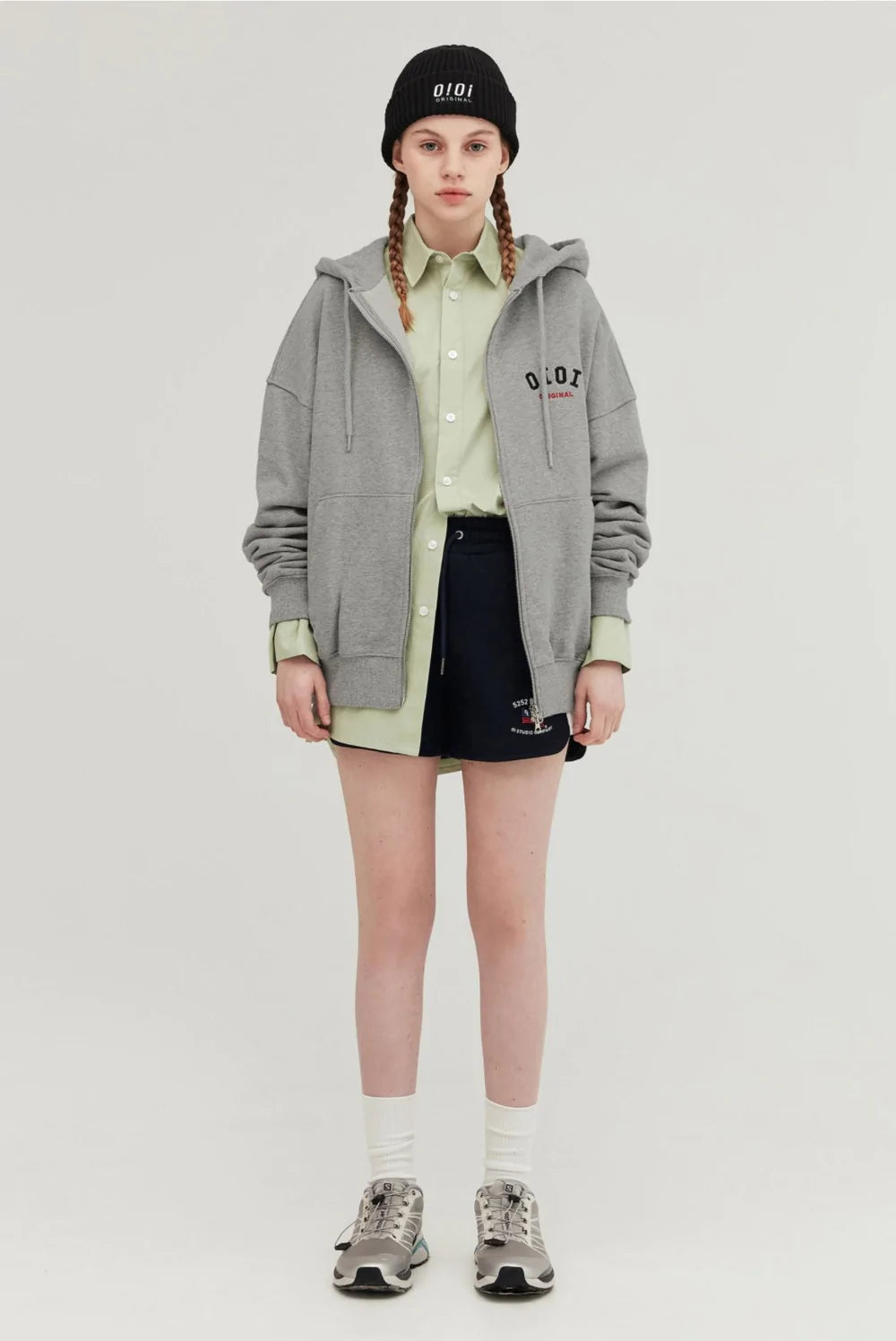 🇰🇷 5252 BY O!Oi ☆ ★. Logo Hood U/D ZIP
