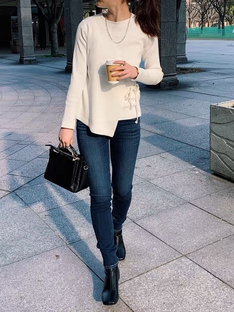 .盡顯"S"美感💃🇯🇵 日單-LAYERED RIB LONG SLEEVE TOPS