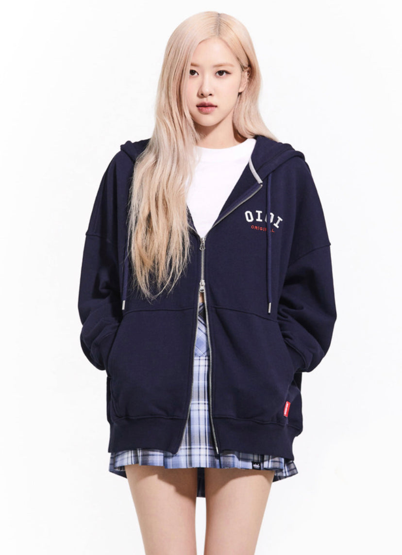 🇰🇷 5252 BY O!Oi ☆ ★. Logo Hood U/D ZIP
