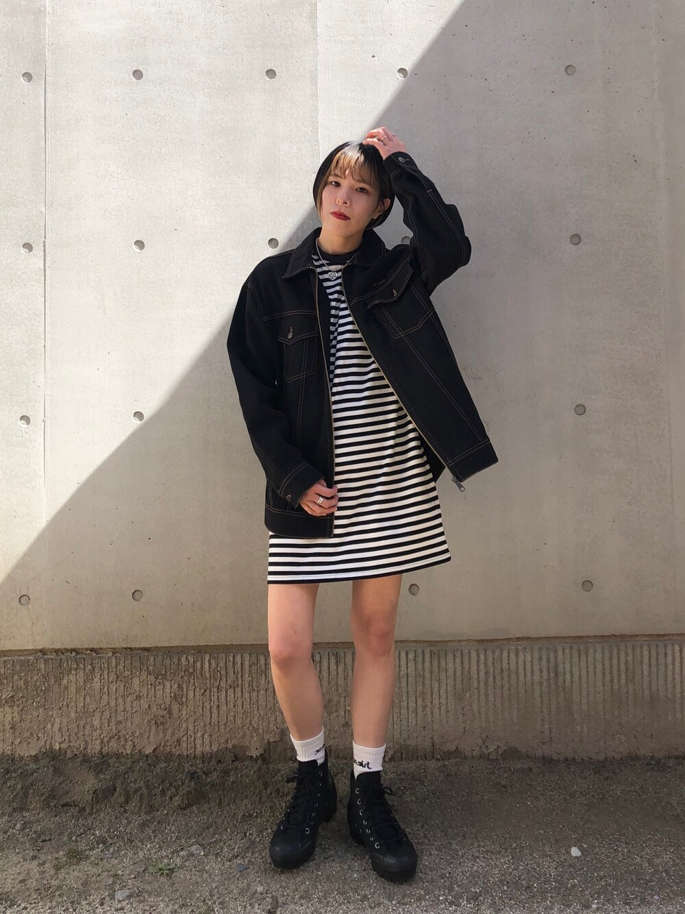.🇯🇵 X-girl 👱🏼♀️ 條紋 Tee Dress