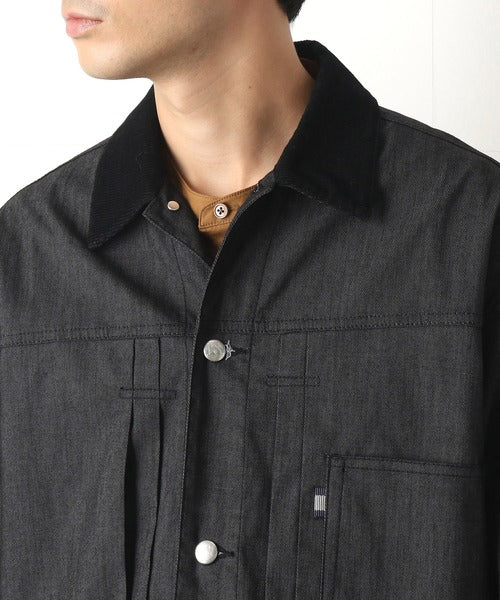 🇯🇵 COMME CA COMMUNE - Denim-like stretch blouson