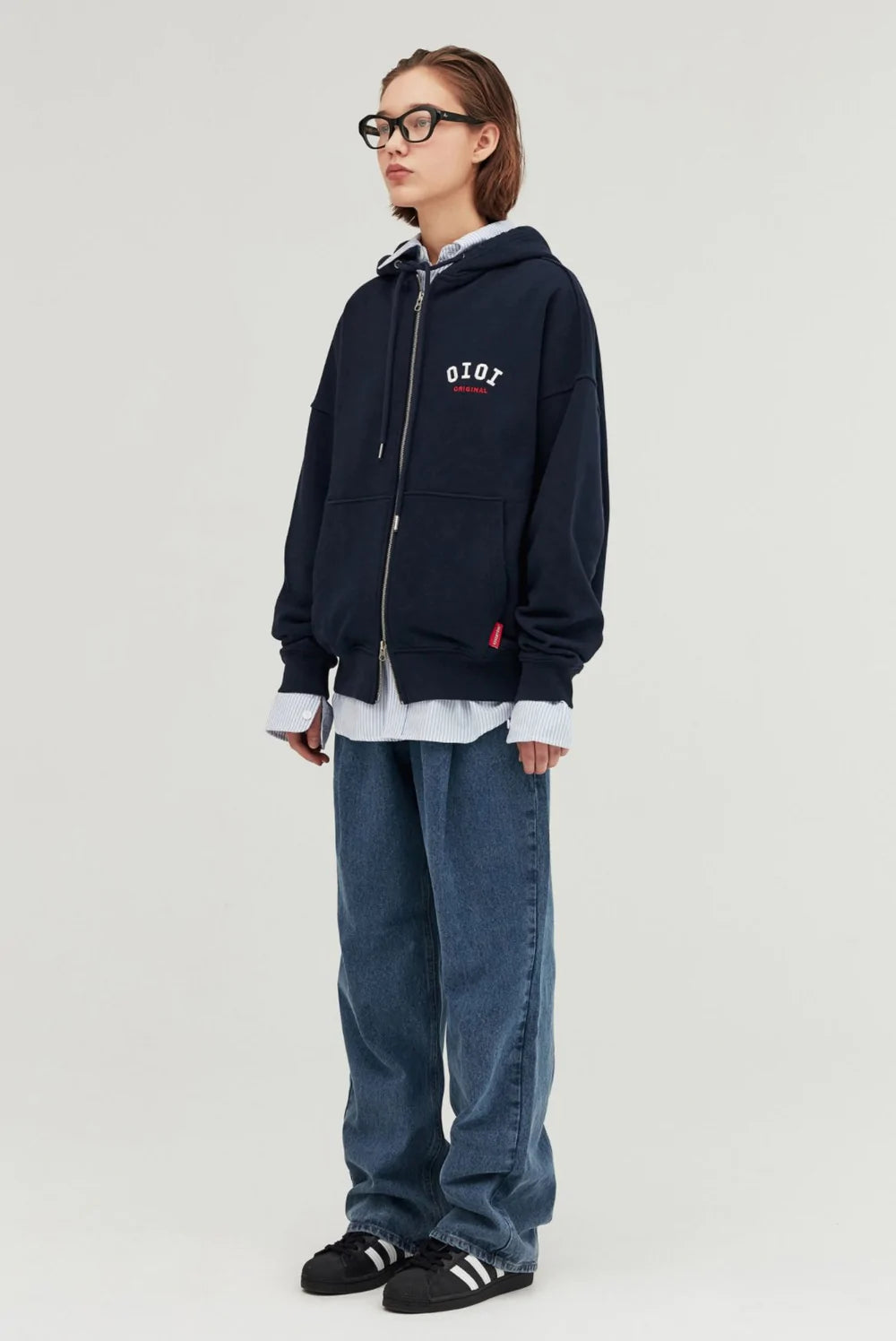 🇰🇷 5252 BY O!Oi ☆ ★. Logo Hood U/D ZIP