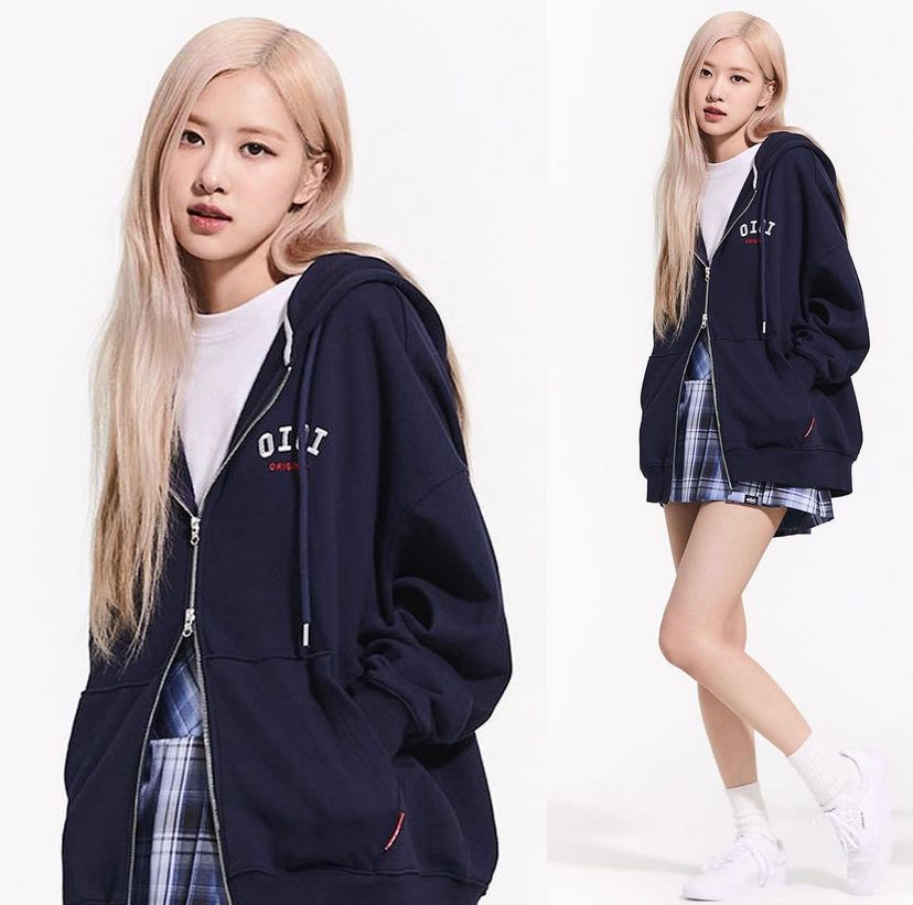 🇰🇷 5252 BY O!Oi ☆ ★. Logo Hood U/D ZIP