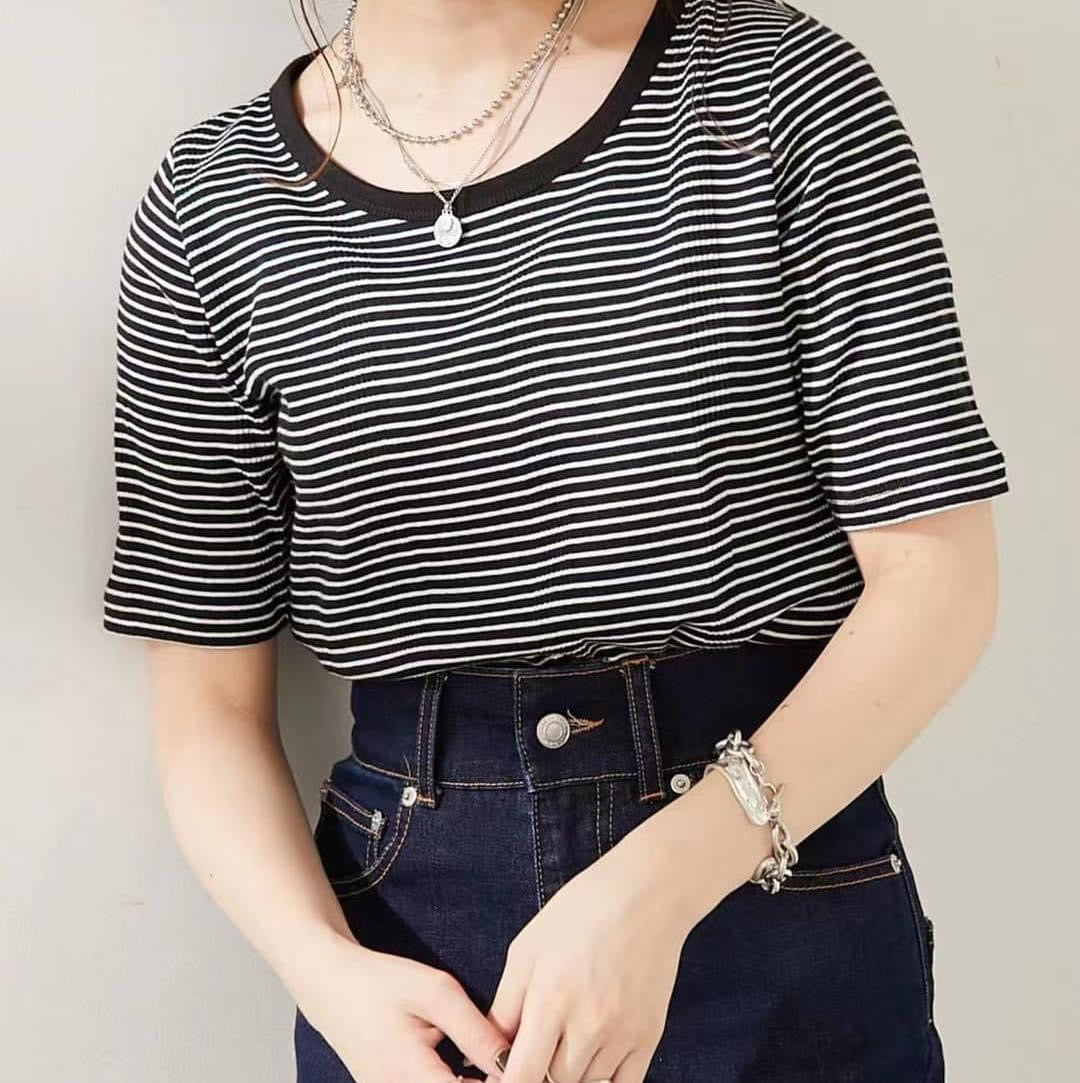 .🇯🇵who’s who Chico ♡ボーダー 配色 チビ T【4色入】