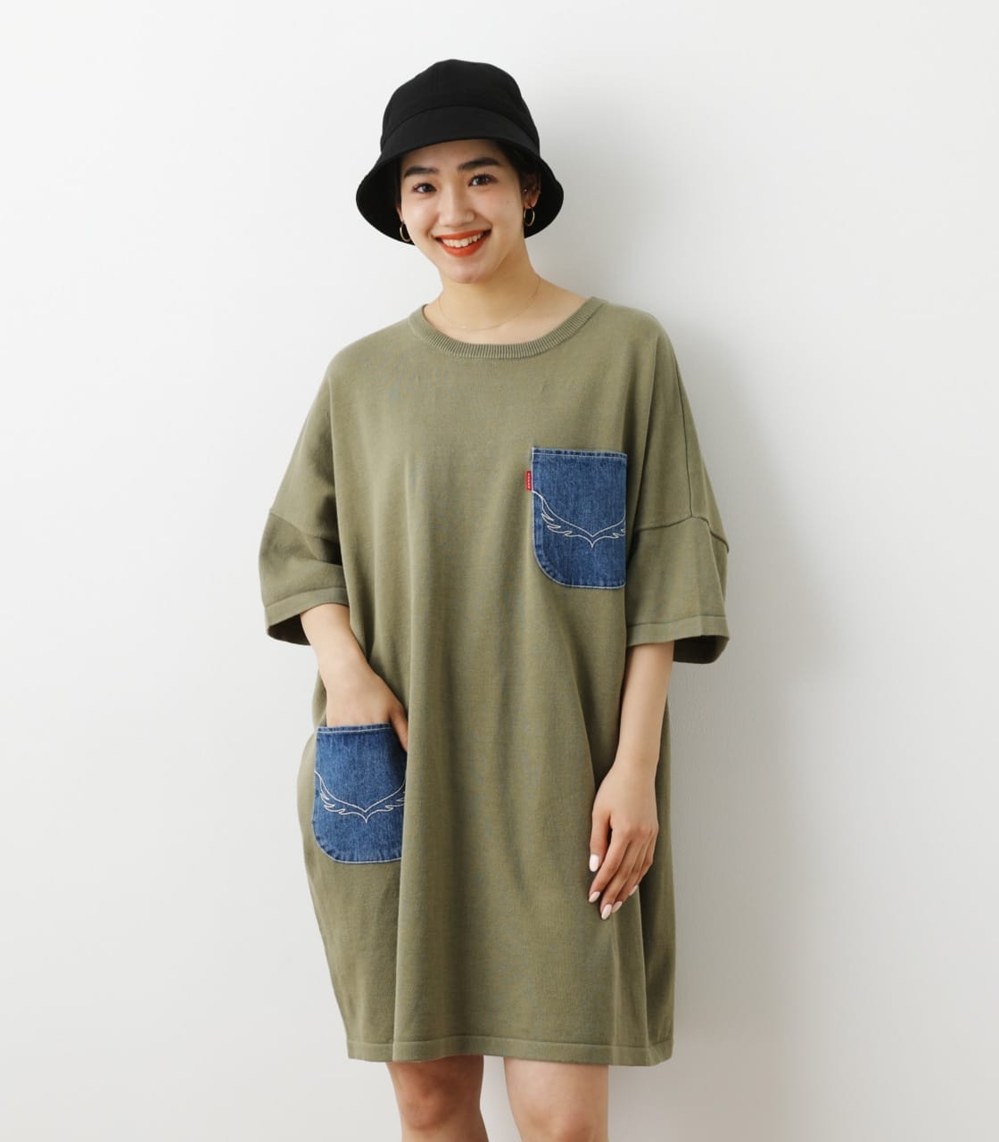 .【WEB限定】🇯🇵RODEO CROWNS 👗 牛仔布口袋 ONE PIECE
