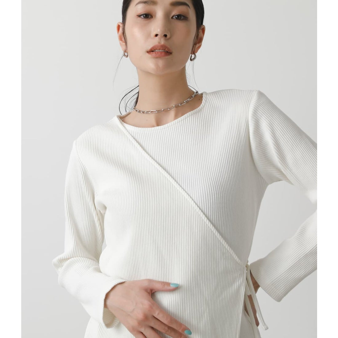 .盡顯"S"美感💃🇯🇵 日單-LAYERED RIB LONG SLEEVE TOPS