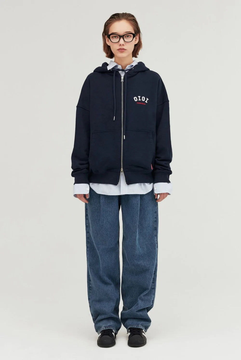 🇰🇷 5252 BY O!Oi ☆ ★. Logo Hood U/D ZIP