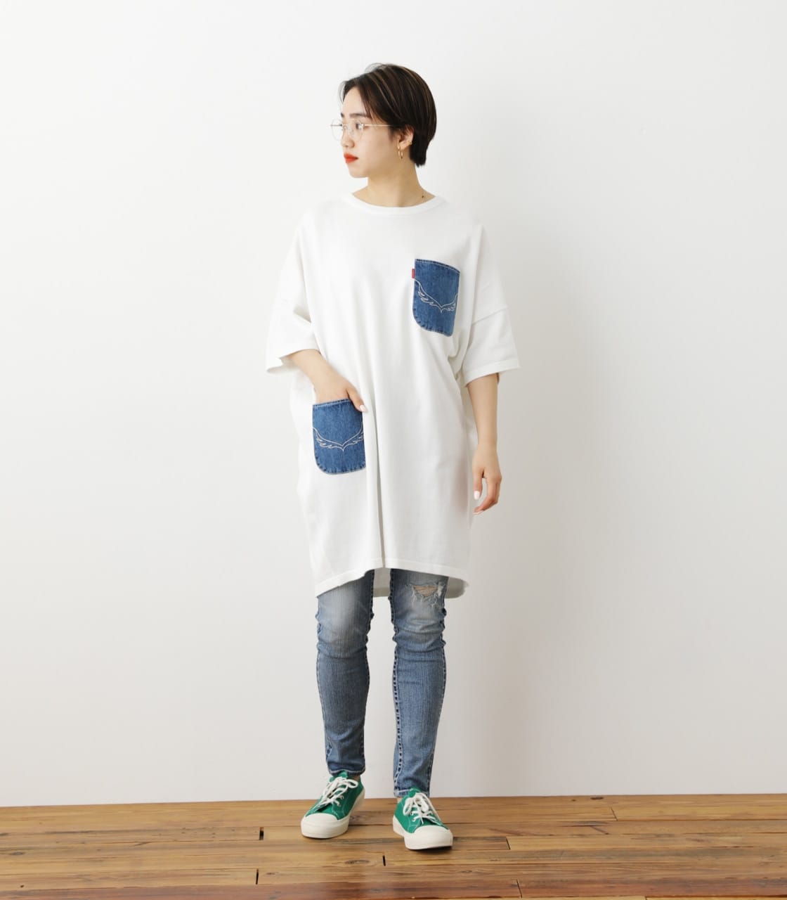 .【WEB限定】🇯🇵RODEO CROWNS 👗 牛仔布口袋 ONE PIECE