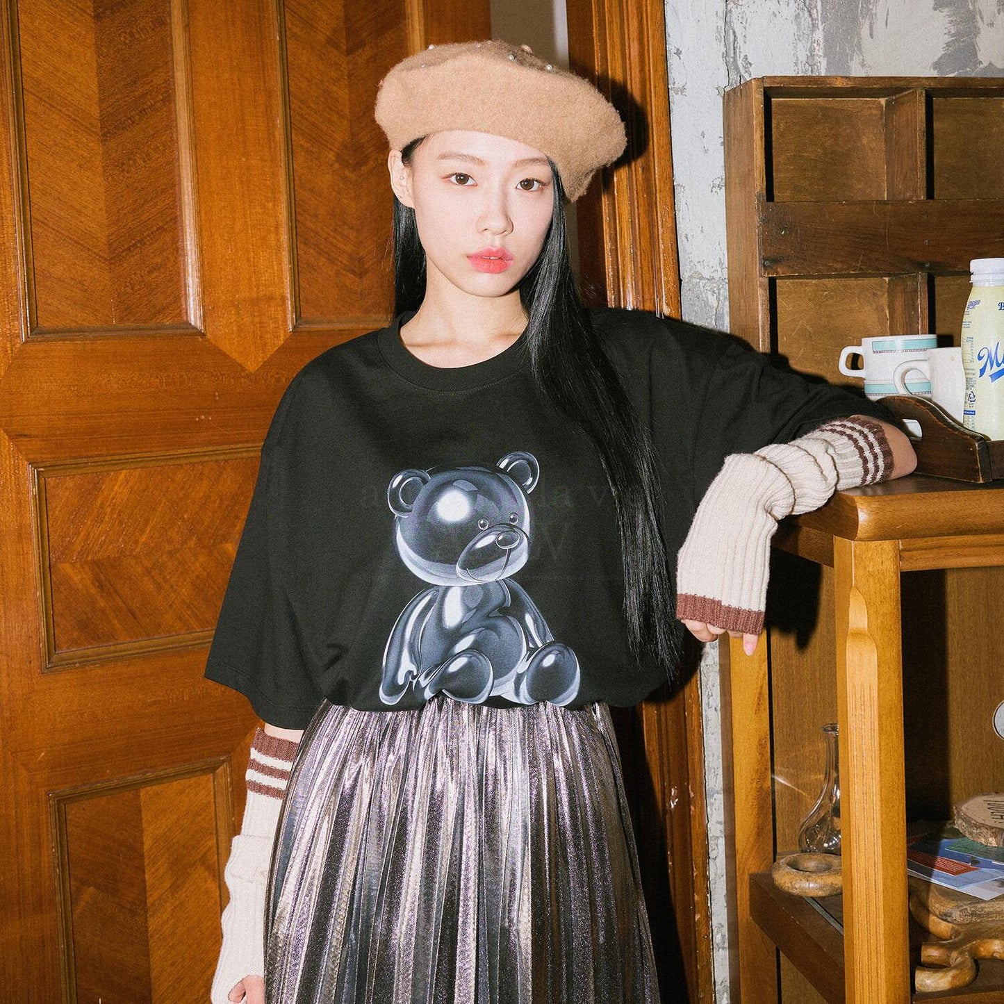 🇰🇷ADLV 🐻❄️ METAL BEAR SHORT SLEEVE T-SHIRT