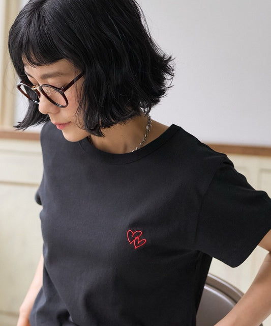 🇯🇵 FREAK'S STORE / 心心刺繍 Tシャツ