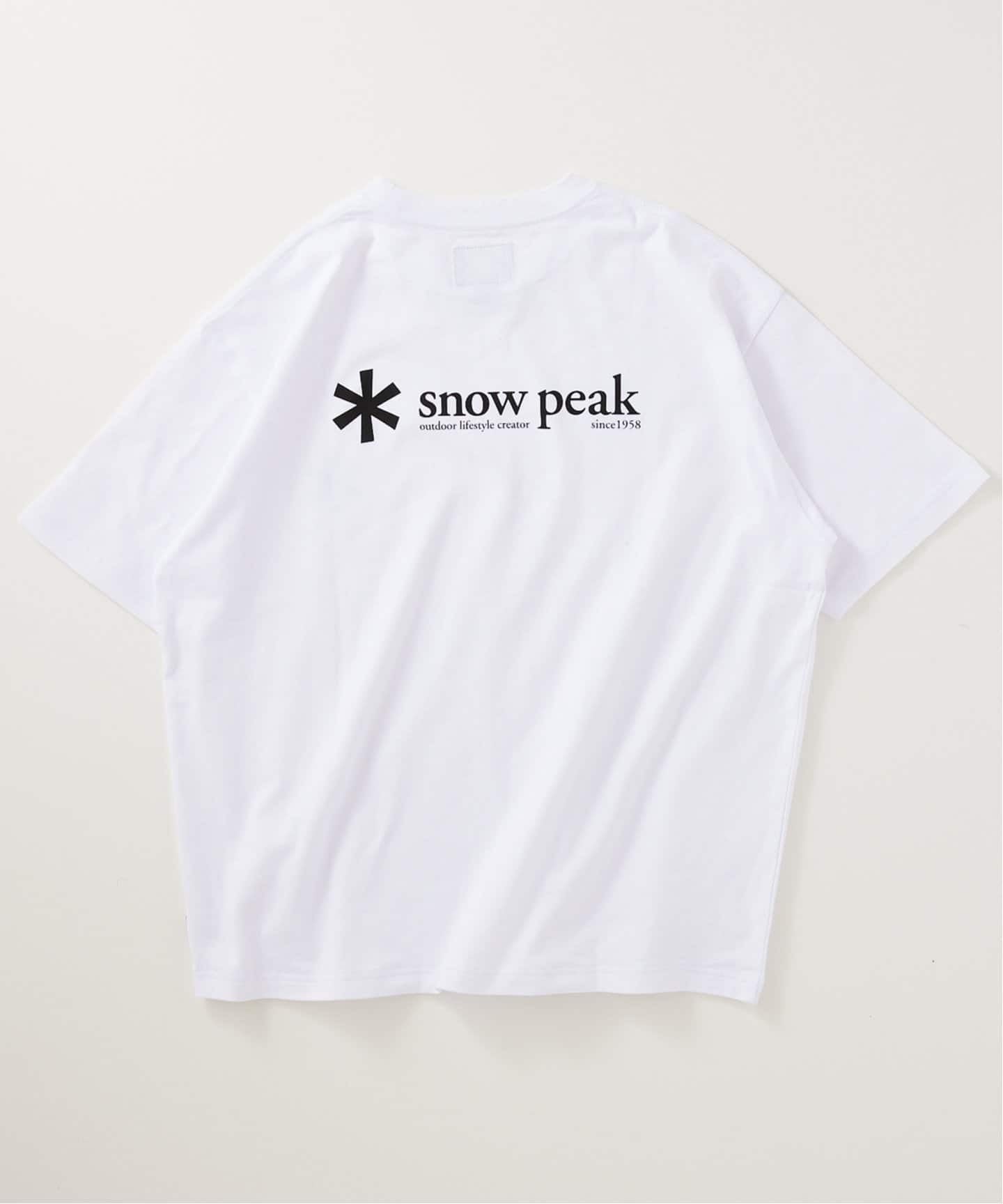 .別注 🇯🇵 JOURNAL STANDARD relume x snow peak ❄️ ロゴプリント Tシャツ