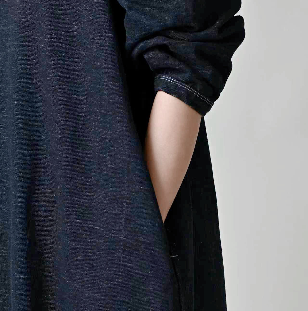 . 🇯🇵Indigo Demin Long Dress 《6分袖》