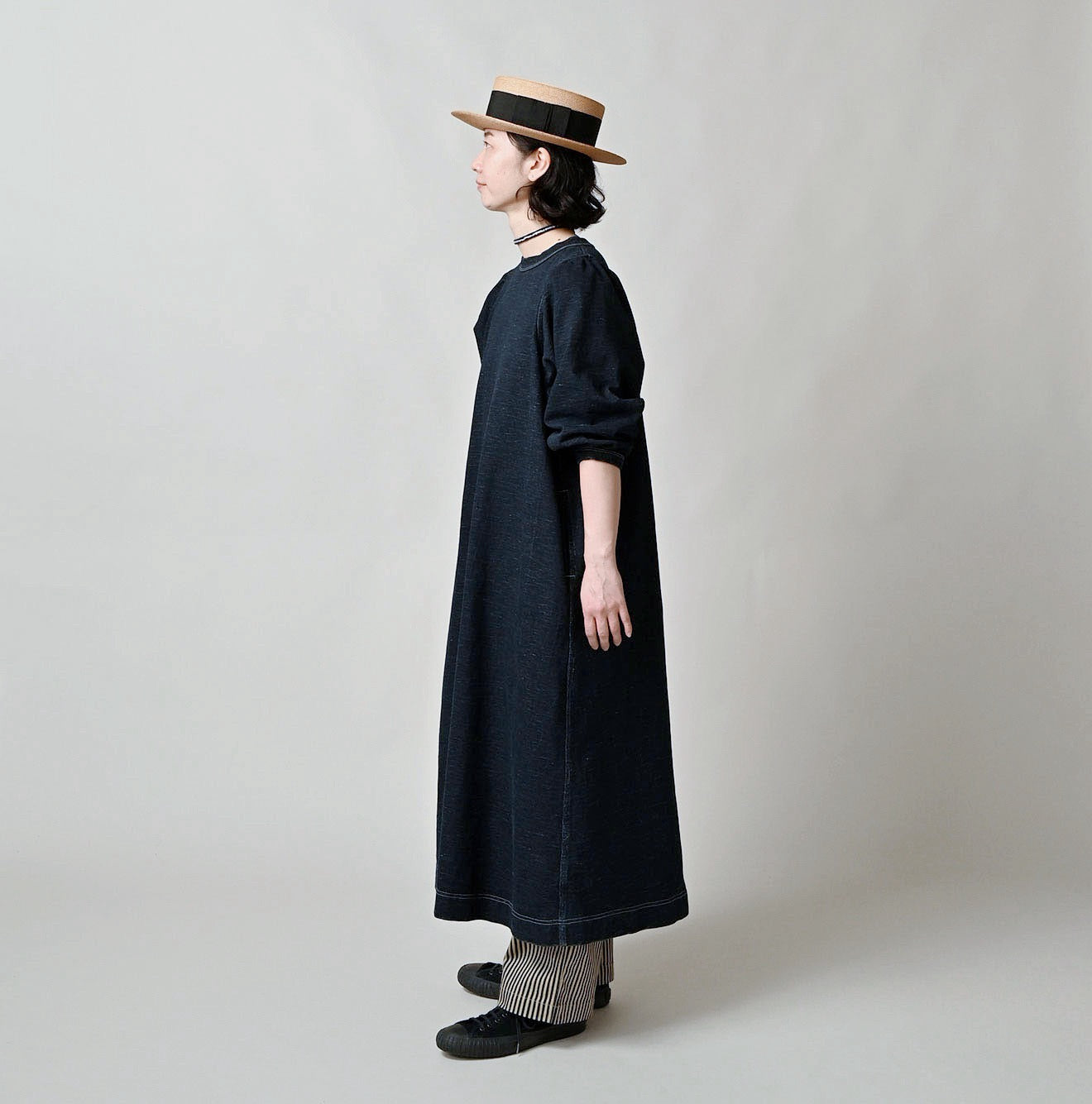 . 🇯🇵Indigo Demin Long Dress 《6分袖》