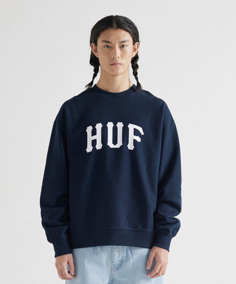 . 24"FW 🇰🇷HUF | ARCH LOGO CREWNECK