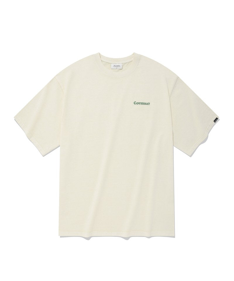 🇰🇷 COVERNAT ☆ ★ Pigment Small Authentic logo T-shirts