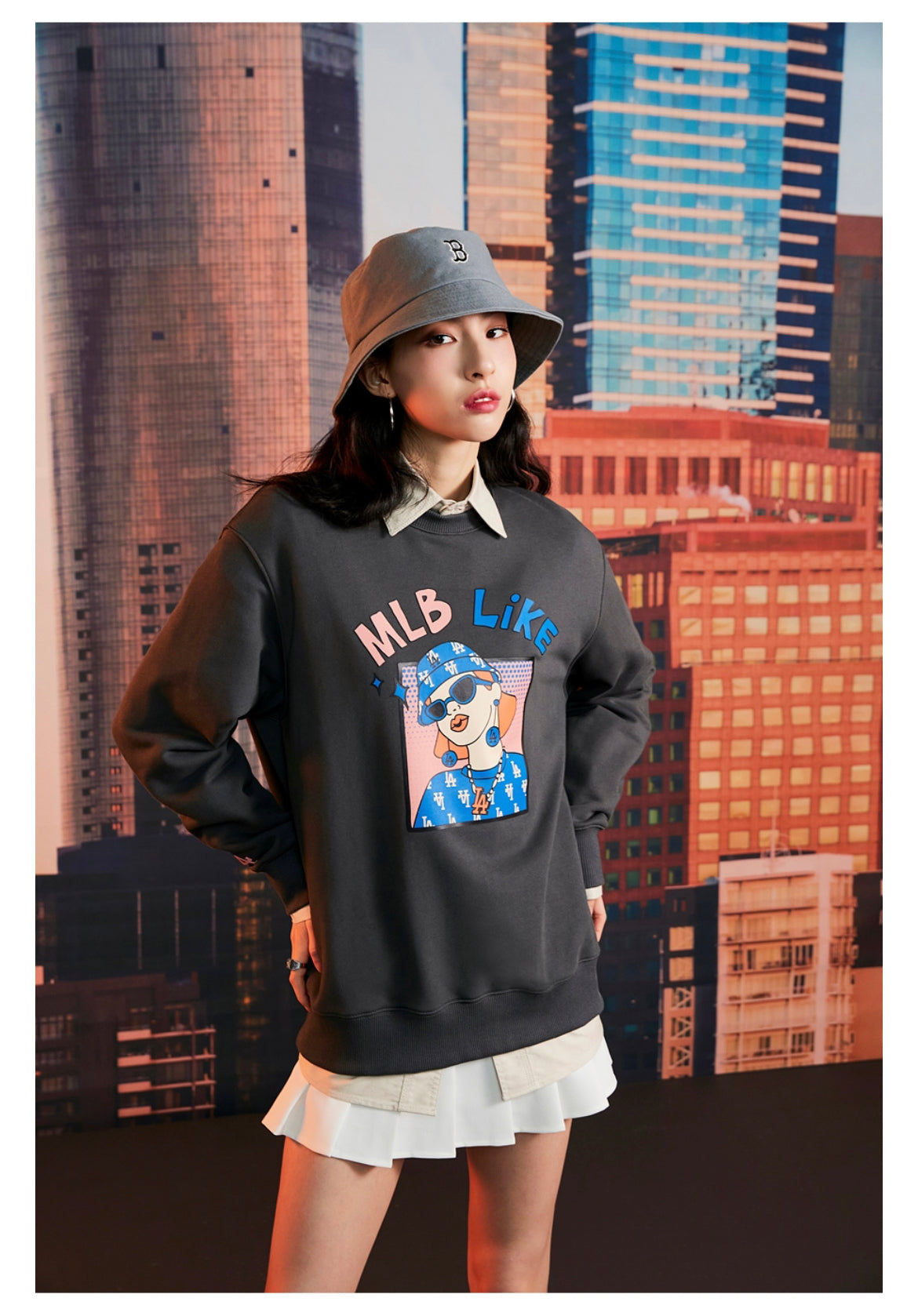 🇰🇷 MLB / Cartoon Girl Sweater