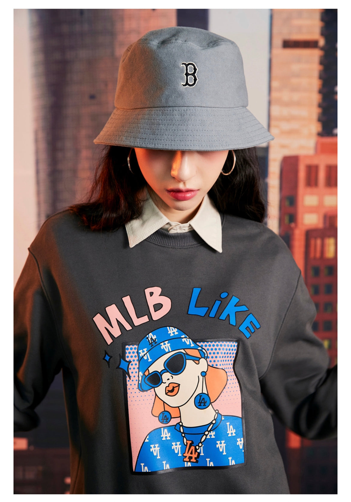 🇰🇷 MLB / Cartoon Girl Sweater