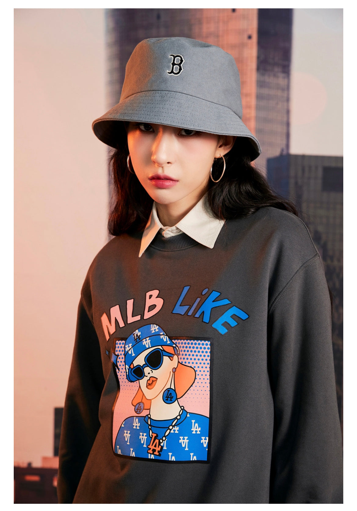 🇰🇷 MLB / Cartoon Girl Sweater