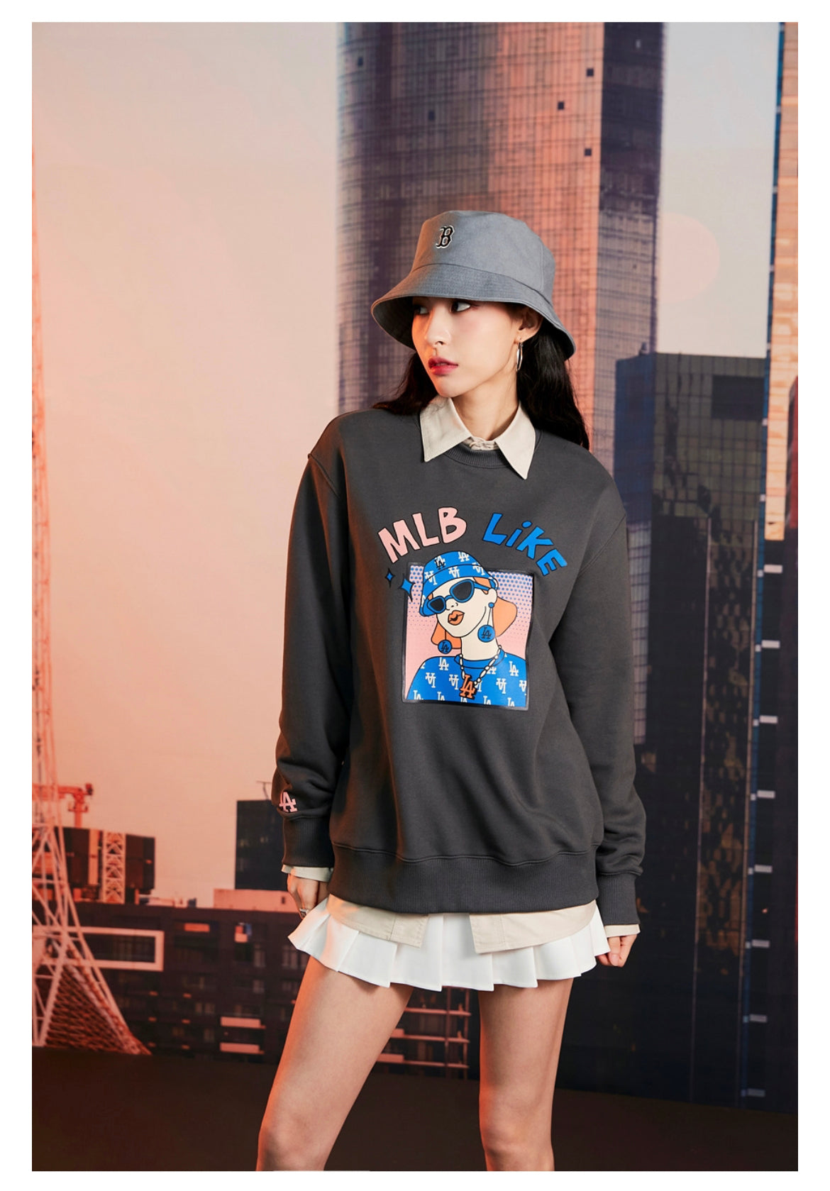 🇰🇷 MLB / Cartoon Girl Sweater